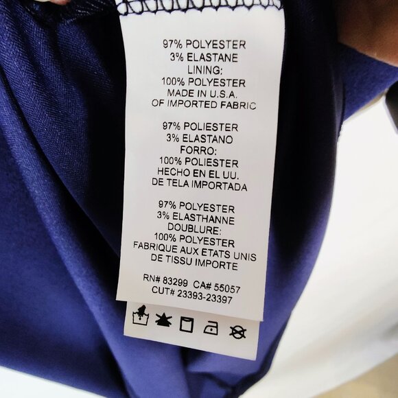 bebe Women's XS Navy Adjustable Spaghetti-Strap Mini Dress NWT - Picture 7 of 9